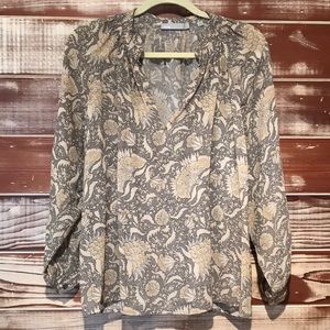Vince silk floral blouse